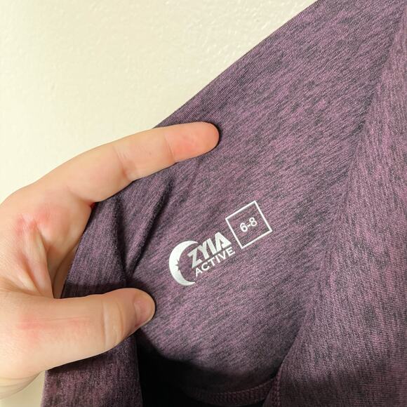 ZYIA ACTIVE 7/8 Leggings Heathered Plum Size 6-8 - Picture 9 of 10